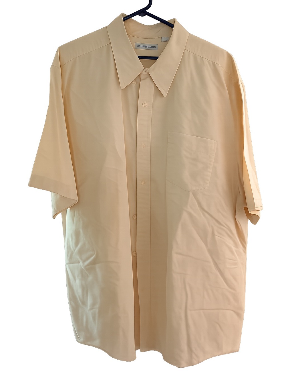 Men's Short-Sleeve Button-Down Shirt in Pale Cream